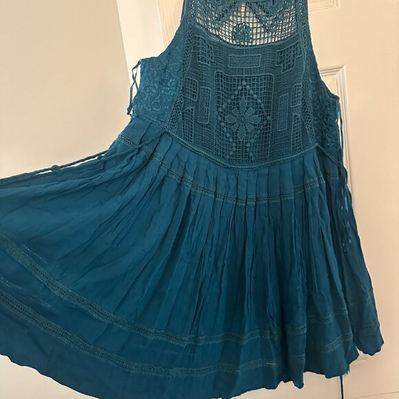 Free People Teal Emily Dress - Picture 4 of 5